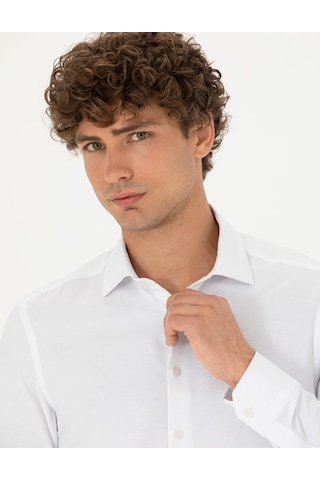 Pierre Cardin Erkek Beyaz Desenli Gömlek 50275692-vr013 Beyaz