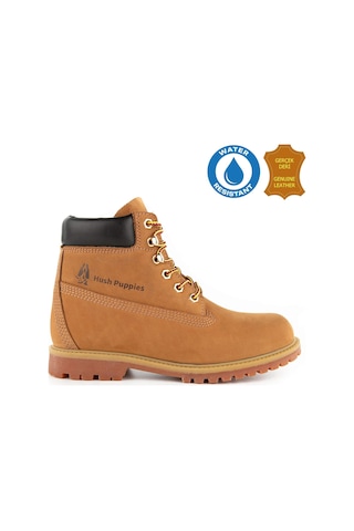 Hush Puppies Empresa 725039 Gerçek Deri, Anatomik, Waterresist Kadın Bot Tarçın