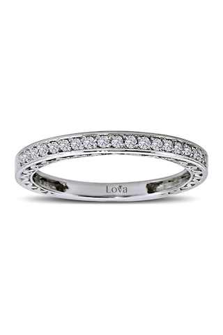 Lova 0,18 Karat Pırlanta Yarımtur Yüzük - 1030152