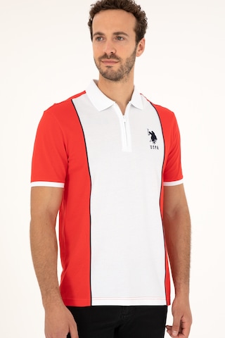 U.S. Polo Assn. Erkek Regular Fit Polo Yaka Kırmızı Tişört 50281945-VR030