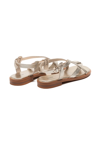 Platıno Sandalet Kadın 86x2 Frau Lamınato-s Leather Platino Platin