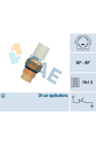 Fae Hararet Müşürü 16 X 1.5 Toyota Carına E Vı/celıca/corolla/paseo 1.4