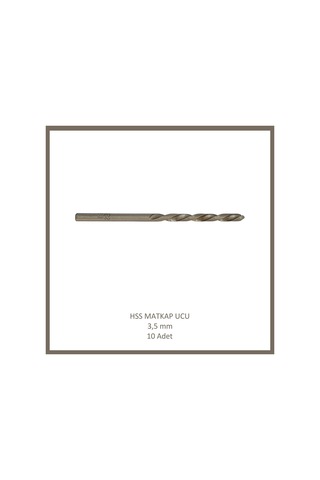 Hss Matkap Ucu 3,5 Mm, Metal, Ahşap, Plastik İçin 10 Adet