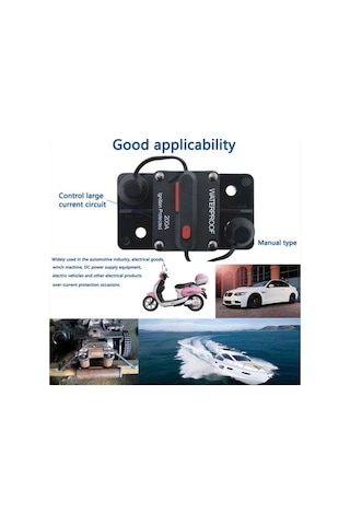 Fastbuy 30a-300a Dc 12-48v Devre Kesici Sigorta Sıfırlama, Otomatik Su Geçirmez Araba Tekne Kullanımı 50