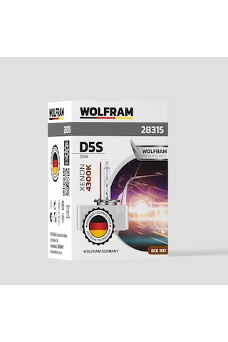 D5s Xenon Ampül Standart Işık 12v 25w - Wolfram 28315