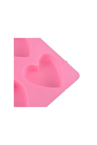 Ximistore9 Pembe Silikon Kalp Şekilli Kek Kalıbı - Esnek, Dayanıklı, Kolay Çıkarma - 15.5x15.5x1.8 Cm Diğer