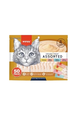 Karışık Dört Lezzetli Krema Kedi Ödülü 50x14 Gram