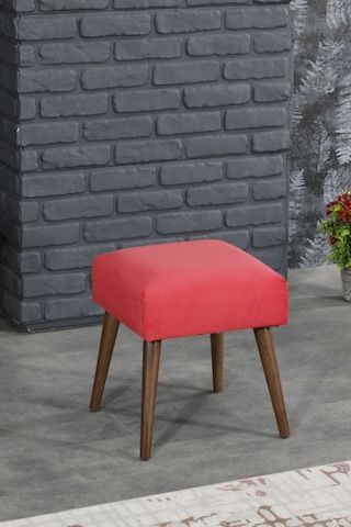 Tocco Ahşap Ayaklı 40x40 Cm Kare Puf Bench-nar Çiçeği