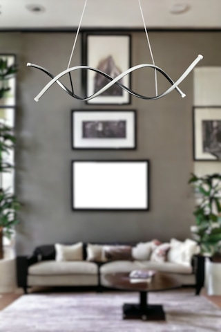 Lumora Gri Renk Beyaz Ledli Cafe - Mutfak - Salon 2 Li Led Avize Gri