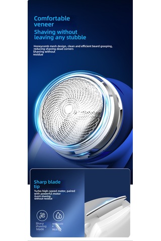 Mini Elektrikli Tıraş Makinesi, Taşınabilir, Su Geçirmez Silver