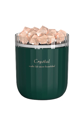 Vkemall Doğal Kristal Tuz Taşı Kapaklı Usb Lıtyum Pil Lüftü Nemlendirici, 7 Renkli Led Işık Ve Hava Temizleme Özelliği İle Ev Ofis Kullanıma Uygun