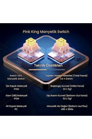 Aula Leobog Pink King Manyetik Switch 20 Adet
