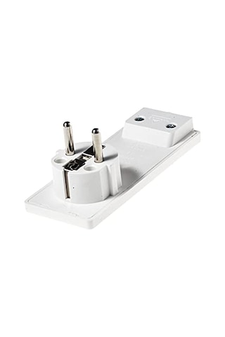 Tek-iş 529081 Yassı Fiş Topraklı Beyaz