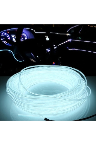 3 Metre Beyaz Araç İçi Torpido Ledi Renkli İp Neon İp Led Şerit Led Neon İp Led