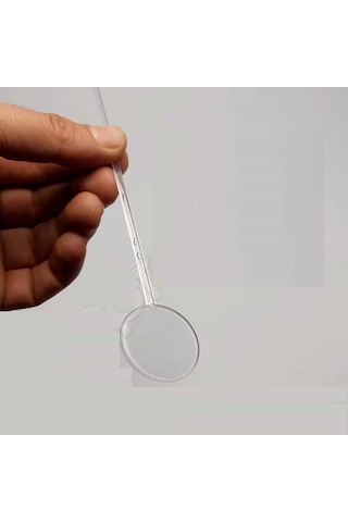 Plastik 100 Adet Kokteyl Karıştırıcı Şeffaf Yuvarlak Çubuk Kaşık