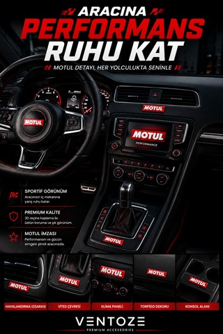 Motul Damla Etiket 3d Reçine Logo Sticker Oto Araç İçi Dekoratif Aksesuar 6x1,5 Cm