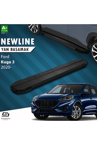 S-dizayn Ford Kuga 3 Newline Siyah Yan Basamak 183 Cm 2020 Üzeri