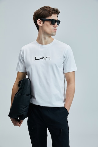 Lufian Blaze Modern Grafik T- Shirt Beyaz Beyaz 111020244100500 Beyaz