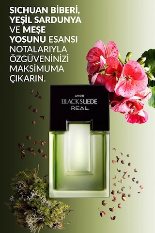 Avon Black Suede Real Erkek Parfüm EDT 3 x 75 ML