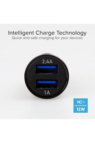 Araç Tipi Şarj Cihazı2usb/2.4a Tecr2usb24afast