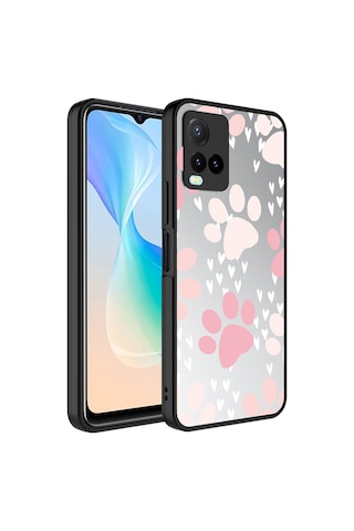 Zore Vivo Y32 Kılıf Aynalı Desenli Kamera Korumalı Parlak Msra Mirror Kapak - Süper Anne Süper Anne