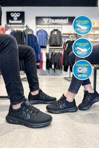 Hummel Siyah-siyah Fileli Hafif Esnek Unisex Spor Ayakkabı 900899 Hml Tyro Iı