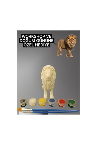 3d Aslan Figür Boyama Seti - Kendin Boya Hobi Ve Etkinlik Seti - Akrilik Boya + 2 Fırça 3d Aslan Figür Boyama Seti - Kendin Boya Hobi Ve Etkinlik Seti - Akrilik Boya + 2 Fırça