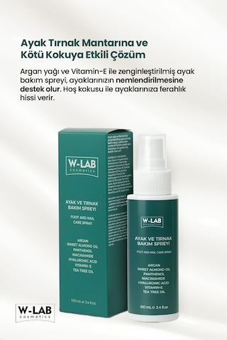W-Lab Cosmetics Ayak Ve Tırnak Bakım Spreyi 100 Ml