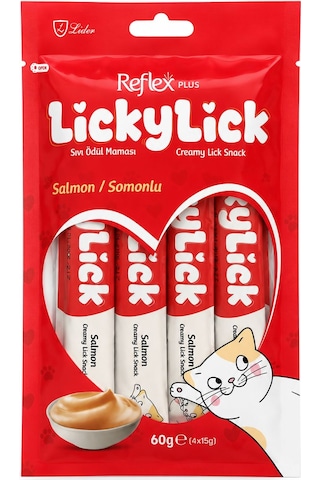 Reflex Plus Lickylick Kedi Sıvı Ödül Somon 4 x 15 G Reflex Plus Lickylick Kedi Sıvı Ödül Somon 4 x 15 G