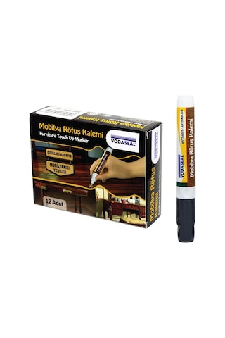 12 Adet Vodaseal Mobilya Çizik Giderici Rötuş Rütuş Kalemi Antrasit