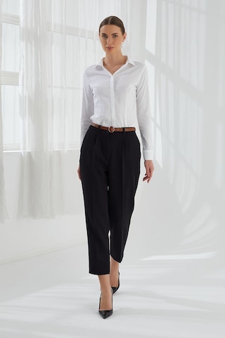 Modaplaza Kadın Dar Paça Kemerli Pantolon 4577- K24mbymr4577pntsiyah K24MBYMR4577PNTSİYAH Siyah