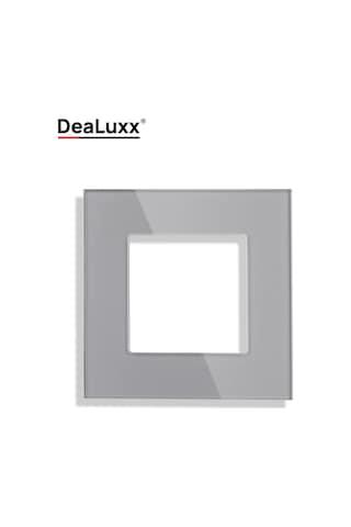 Dealuxx Gri Renkli Tekli Cam Priz Kapağı 280474014