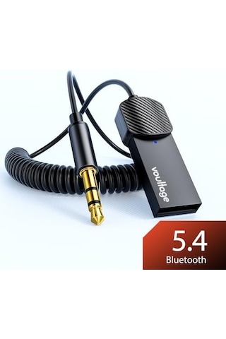 Bluetooh 5.4 Aux Jak Kablosuz Araç Ses Dönüştürücü Kiti