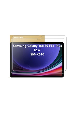 Samsung Galaxy Tab S9 Fe Plus 12.4 Inç Nano Kırılmaz Ekran Koruyucu Şeffaf Cam Tam Uyumlu Sm-x610