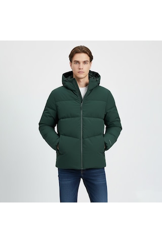 Jack&jones Global Puffer Erkek Yeşil Mont Yeşil