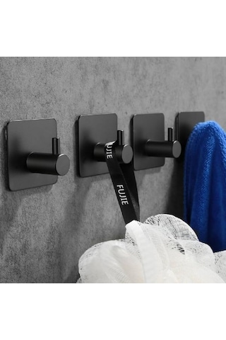 Marelli Fixo Black Siyah Yapışkanlı Paslanmaz Askı Diğer