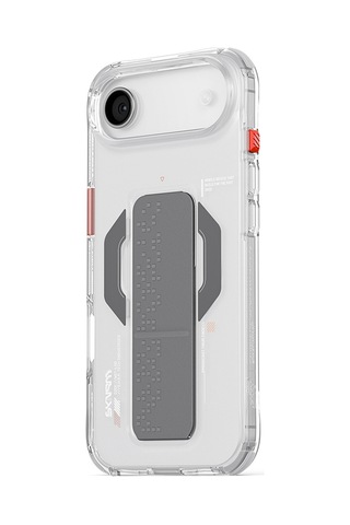 Apple Uyumlu iPhone 17 Air Kılıf M-safe Şarj Özellikli Airbag Tasarımlı Standlı Skinarma Haxa Kapak Şeffaf Şeffaf