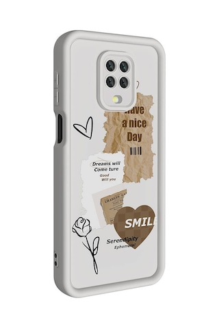 Xiaomi Redmi Note 9 Pro İle Uyumlu Kılıf Kamera Korumalı Yüzeyi Baskılı Arka Kapak