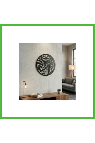 Vaveni Horus Gözü Duvar Tablosu Mdf Lazer Kesim Geometrik Modern Duvar Süsü Eye Of Horus Dekor Arz