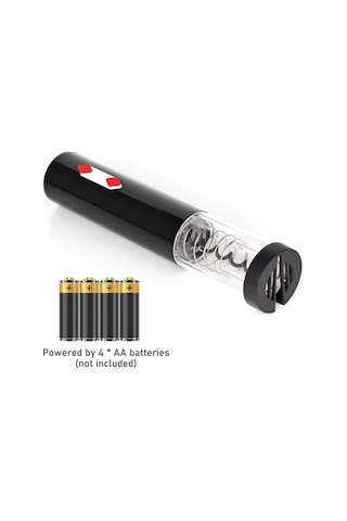 Novahub Şarap Açma Seti - Döküm, Saklama Ve Kesme, Pilli, Taşınabilir Siyah Siyah