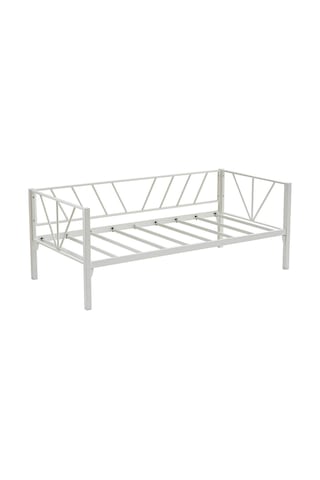 Alchera Daybed Tek Kişilik Sedir Metal Karyola Beyaz