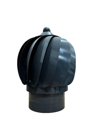 Esmatik-bacamatik-rüzgar Gülü / Çap: 13 Cm / Mat Siyah Boyalı / Baba's Stove