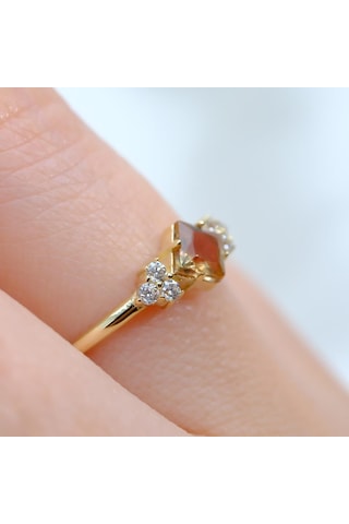 Zultanit Taşlı Caroline Alyans Yüzük-0.40 Karat Topaz Evlilik Teklifi 925 Ayar Kadın Gümüş Yüzük