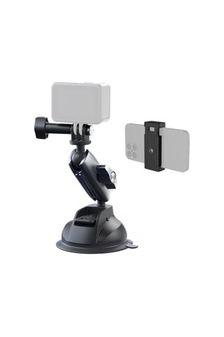 Alüminyum Vakumlu Kamera Tutucu 360 Döner Çift Mafsallı Crab Claw Kelepçe, Gopro, Djı Osmo, Insta360 Ve Cep Tel