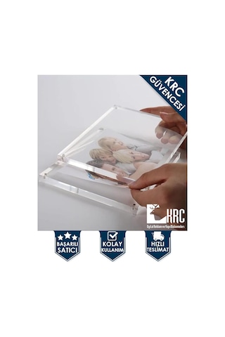 Krcdijital Fotoğraf Ve Resim Çerçevesi Mıknatıslı Pleksi 12,7 Cm X 17,7 Cm Şeffaf Krcnm86