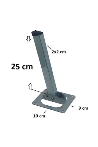 4 Adet Katlanır Metal Sofra Ayağı-katlanır Ayak 25 Cm Krom