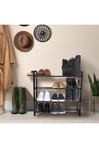 DecoBella 4 Katlı Ayakkabılık Siyah