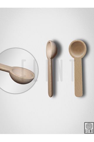 Gürgen El Yapımı Tahta Ahşap 6'lı Şeker Baharat Ölçü Kaşığı 7,5cm