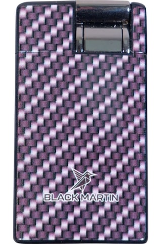 Black Martin Tek Torch Pürmüz Karbon Desenli Siyah Puro Çakmağı - Tr9297