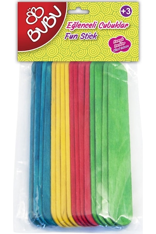 Bu-Bu Eğlenceli Çubuklar Renkli 40'Lı Uzun Hs0014